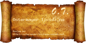 Ostermayer Ticiána névjegykártya